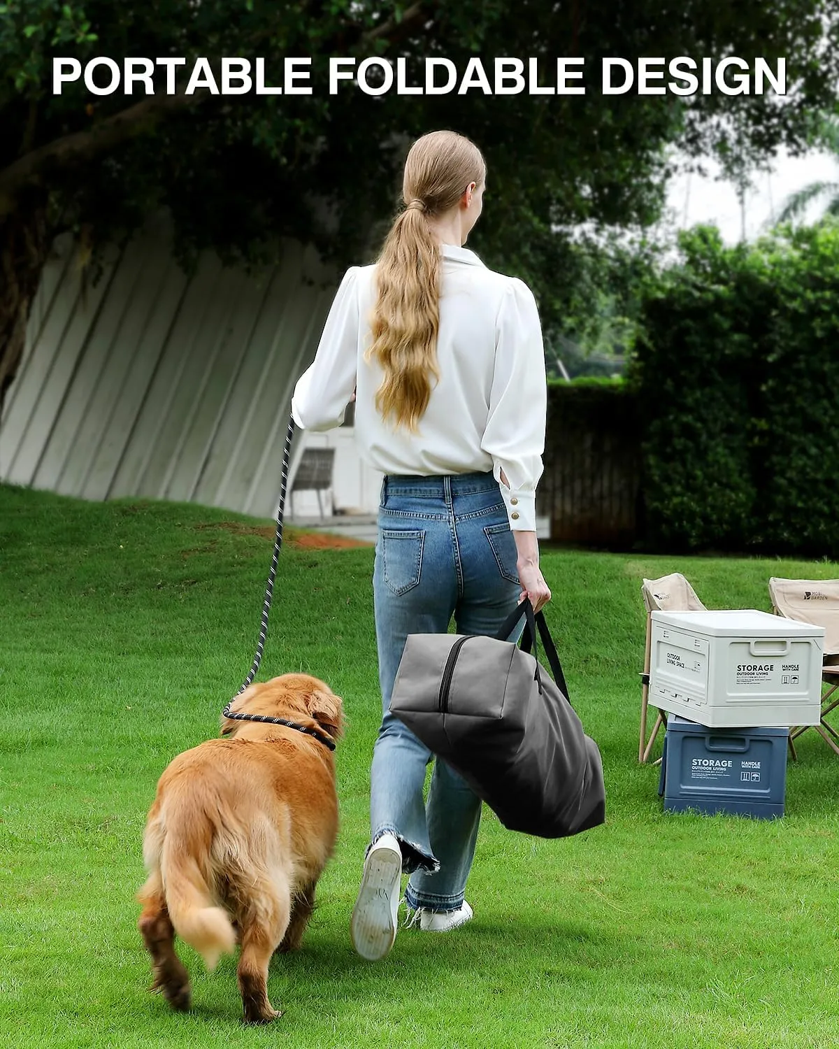 42 Inch Collapsible Travel Dog Crate for Medium Large Dogs, Portable Dog Crate 4-Door Foldable Soft Kennel with Chew-Proof Mesh Windows for Indoor & Outdoor Travel,with Storage Bag,Grey