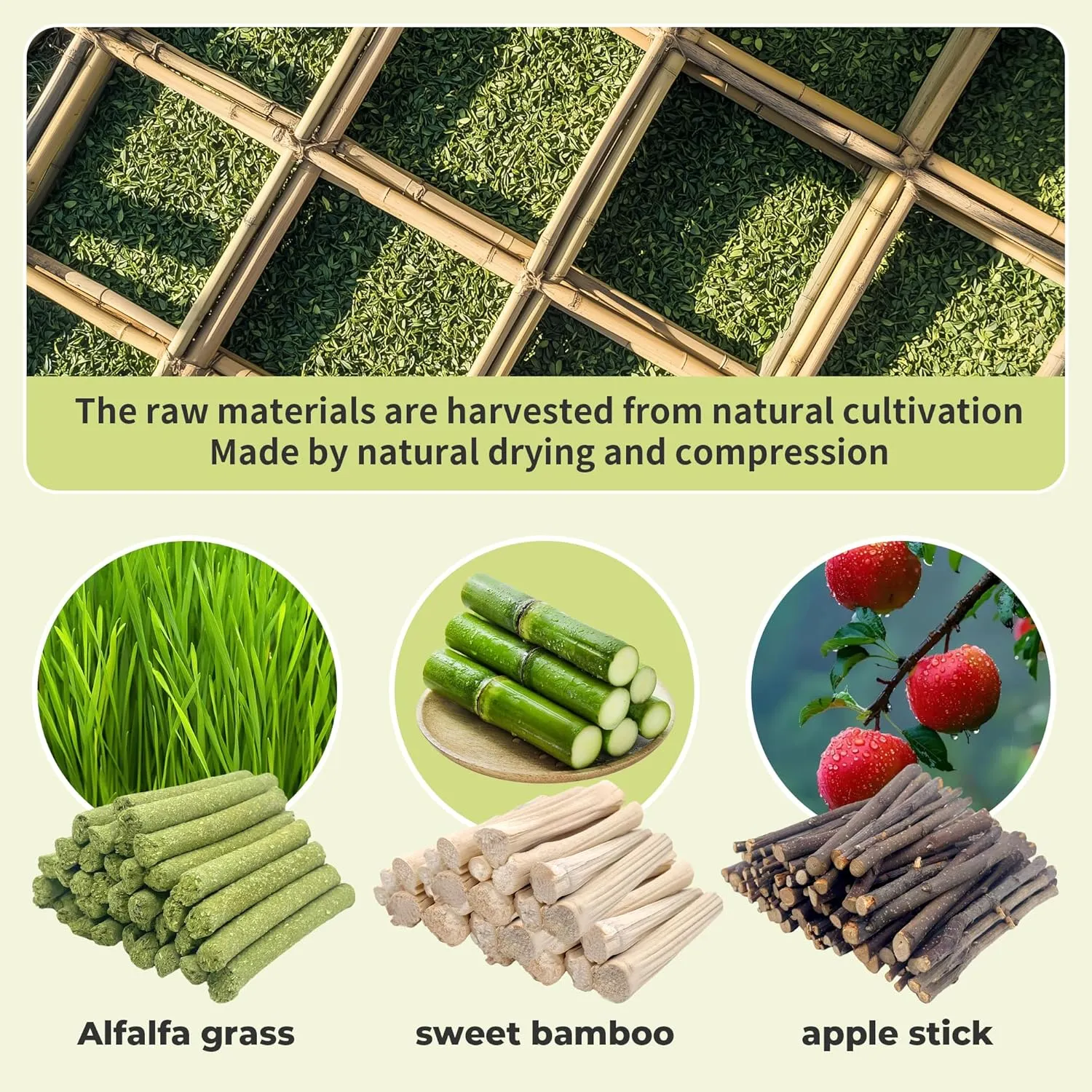Apple Sticks 250g Natural Molar Wood Treats Toys for Small Animals, Rabbits, Guinea Pig, Bunny, Hamster, Rat, Chinchillas