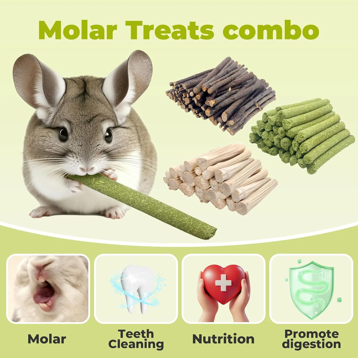 Apple Sticks 250g Natural Molar Wood Treats Toys for Small Animals, Rabbits, Guinea Pig, Bunny, Hamster, Rat, Chinchillas