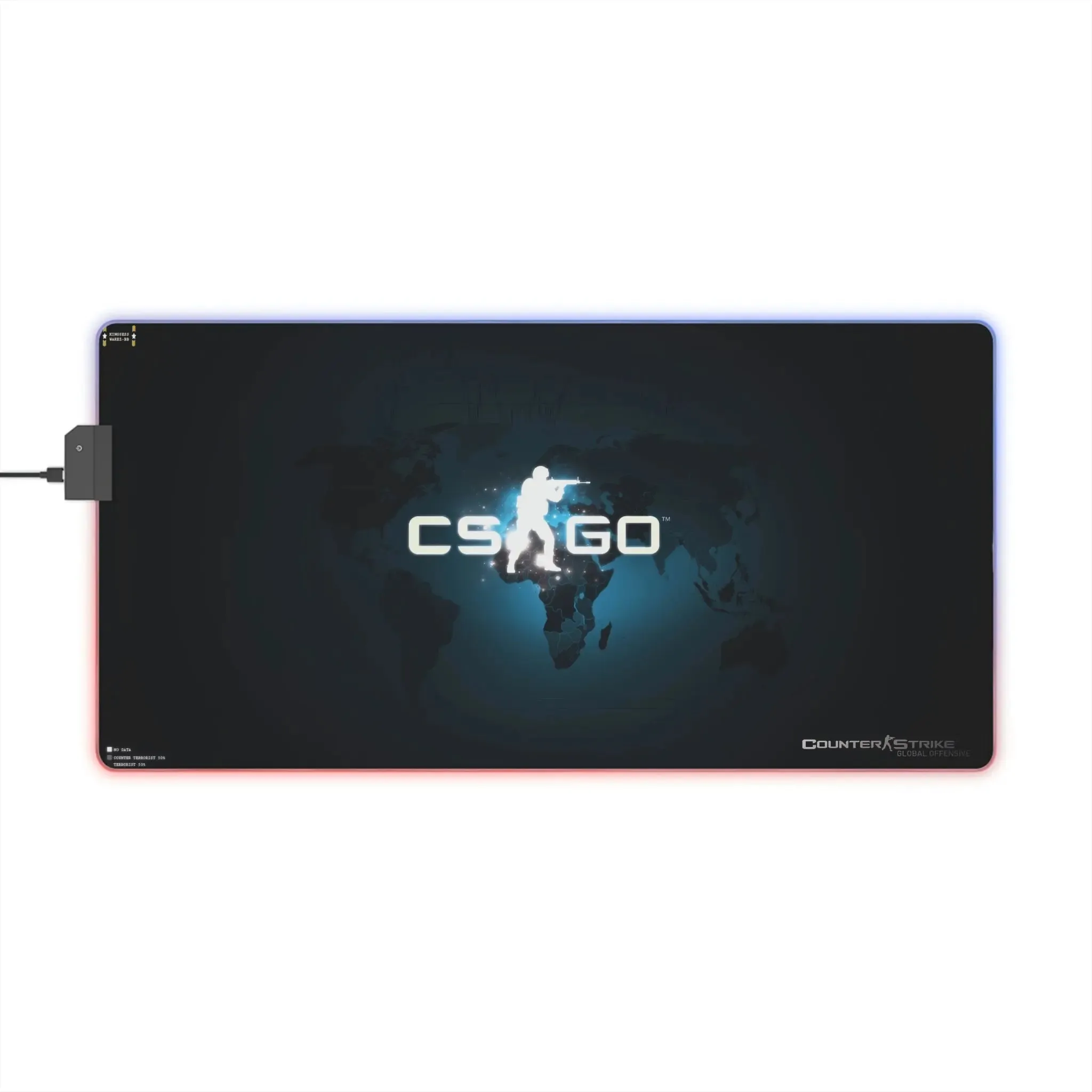Aurora Glide: LED-Lit Gaming Desk Pad