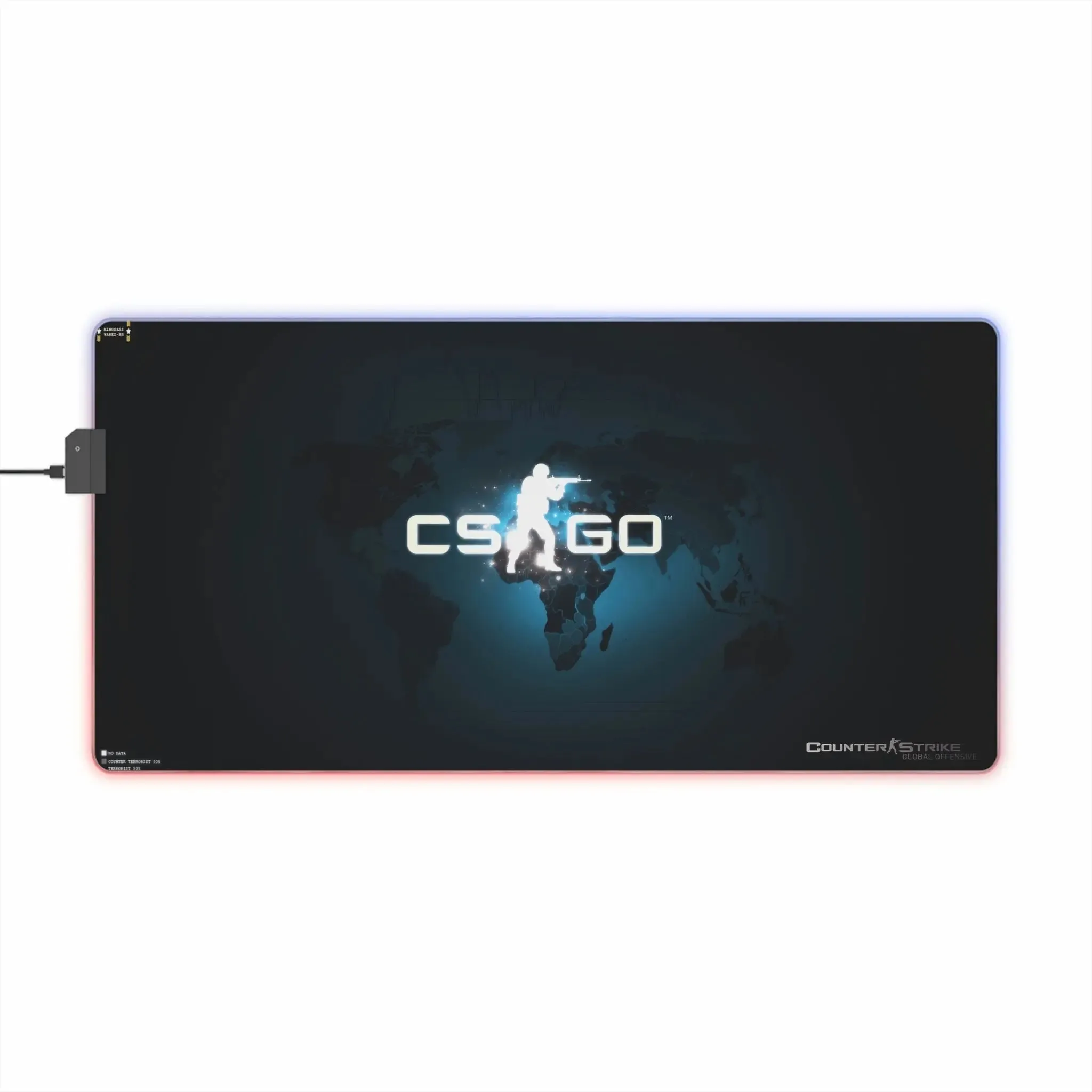 Aurora Glide: LED-Lit Gaming Desk Pad