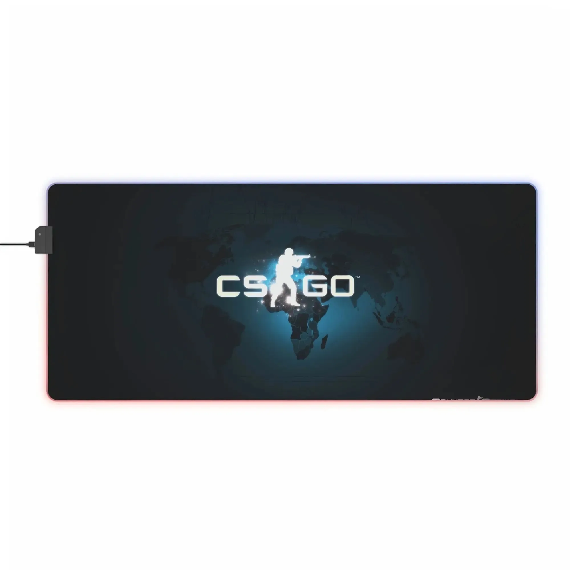 Aurora Glide: LED-Lit Gaming Desk Pad