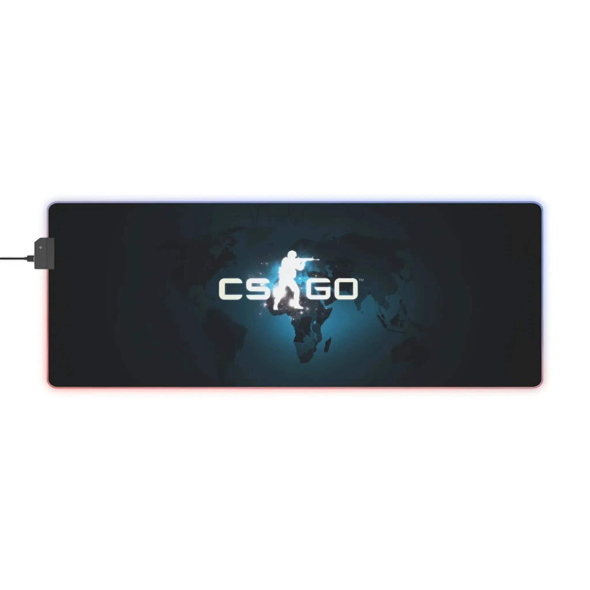 Aurora Glide: LED-Lit Gaming Desk Pad