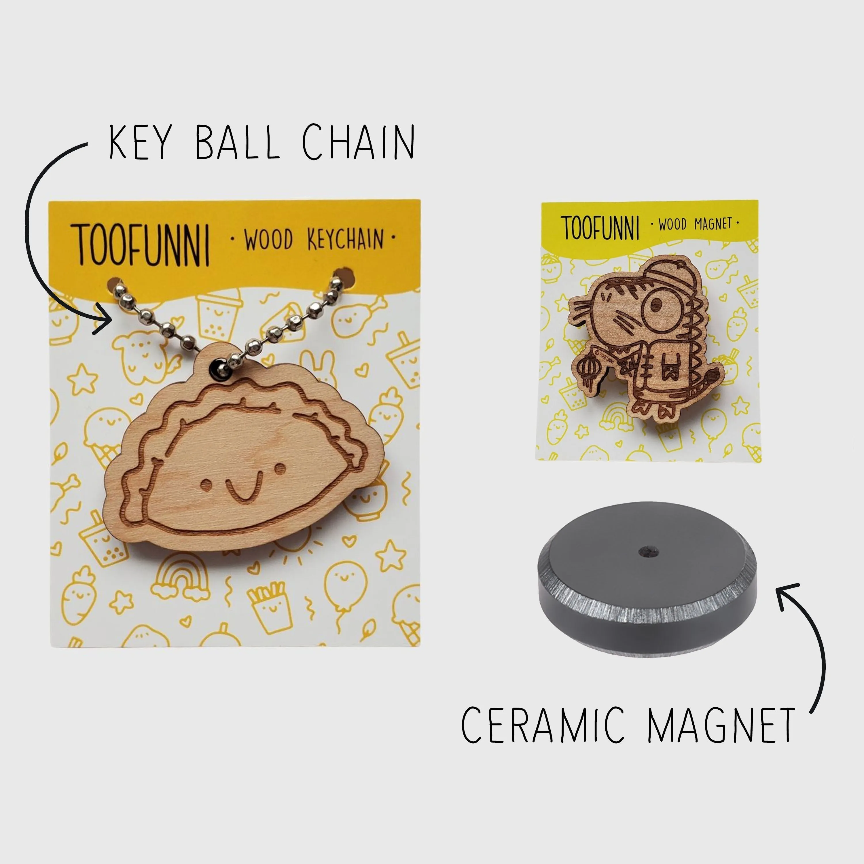 BULK SET (Minimum Order QUANTITY of 25) - Wood Magnet