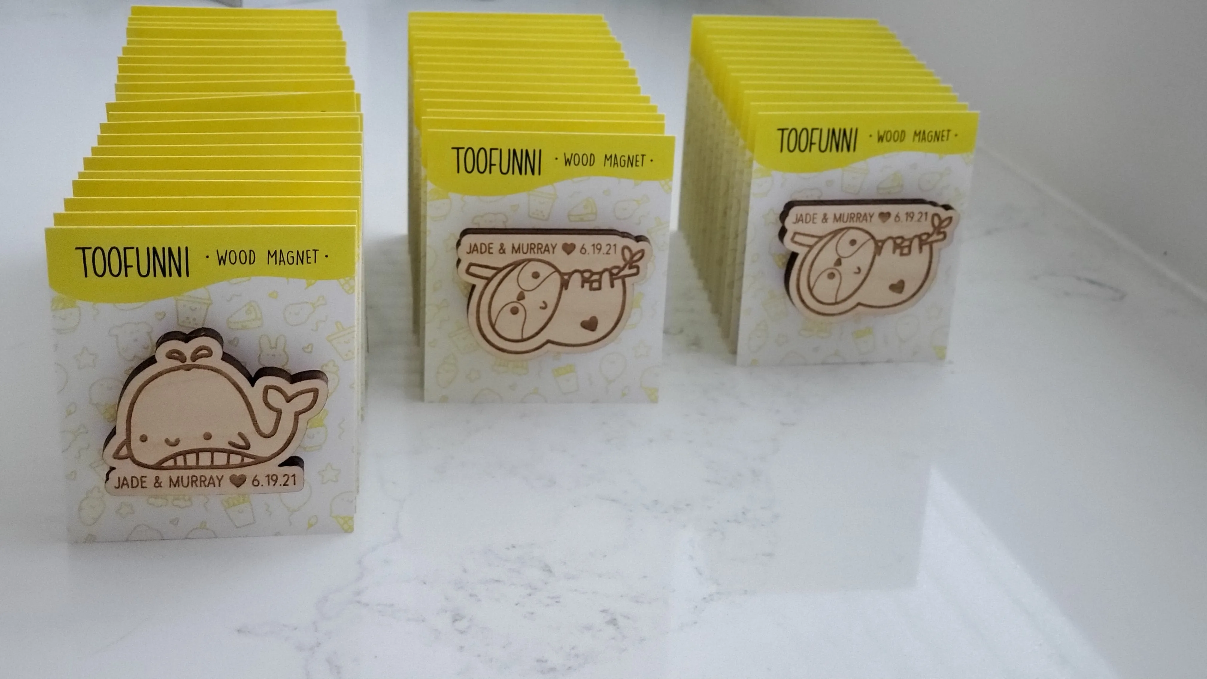 BULK SET (Minimum Order QUANTITY of 25) - Wood Magnet