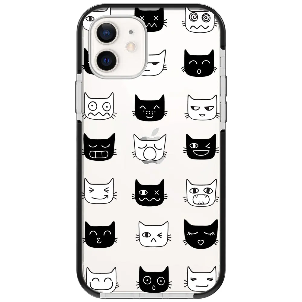 Cat Faces Impact iPhone Case