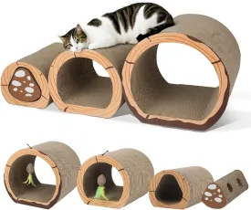 Cat Scratching Board Cat Scratcher Tunnel Kitty Kurlz Cat Scratch Pad Cat Tunnel Scratcher 4 in 1 Cat Scratchers for Indoor Cats