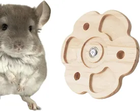 Chinchilla Chew Toys - Natural Wood Rotating Cage Accessories for Teeth Grinding | Interactive Hanging Exercise Toy with Safe Chew Design | Chinchilla Cage Toys for Playtime & Dental Health