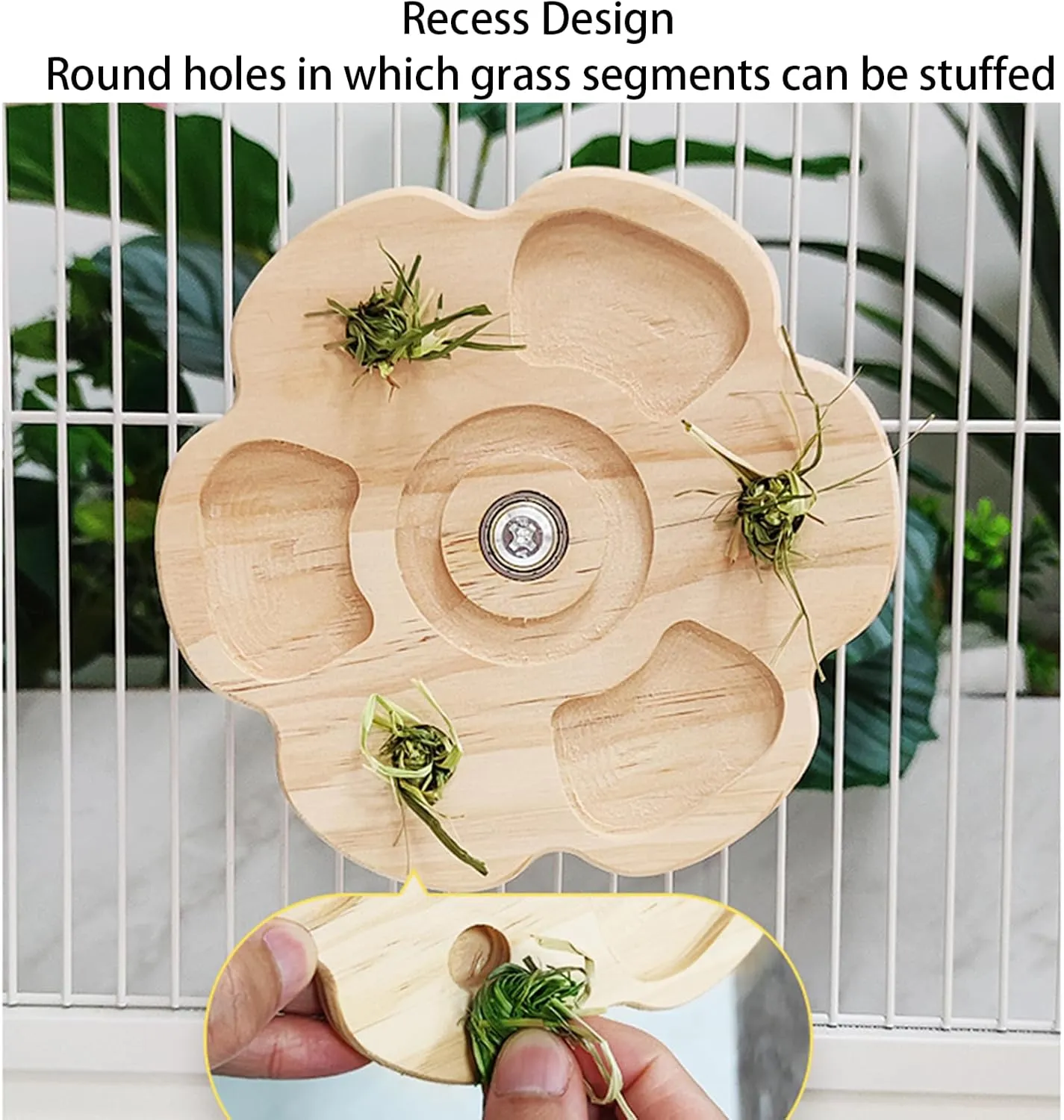 Chinchilla Chew Toys - Natural Wood Rotating Cage Accessories for Teeth Grinding | Interactive Hanging Exercise Toy with Safe Chew Design | Chinchilla Cage Toys for Playtime & Dental Health