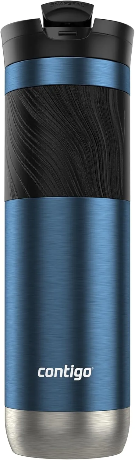 Contigo Byron 2.0 Stainless Steel Travel Mug with SNAPSEAL Lid and Grip 24 oz Blueberry