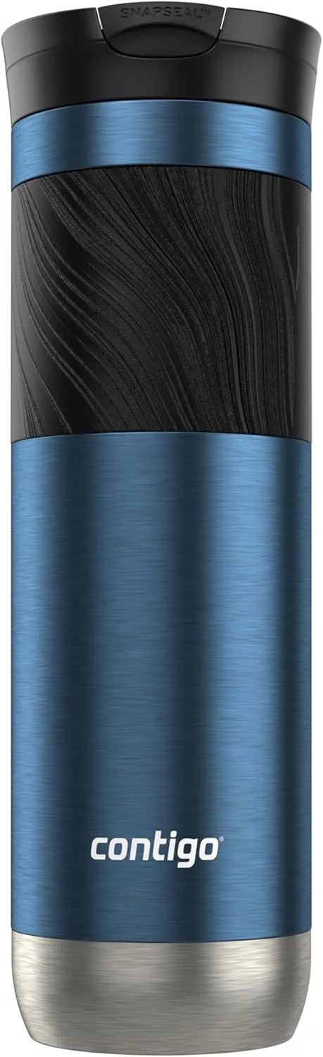 Contigo Byron 2.0 Stainless Steel Travel Mug with SNAPSEAL Lid and Grip 24 oz Blueberry