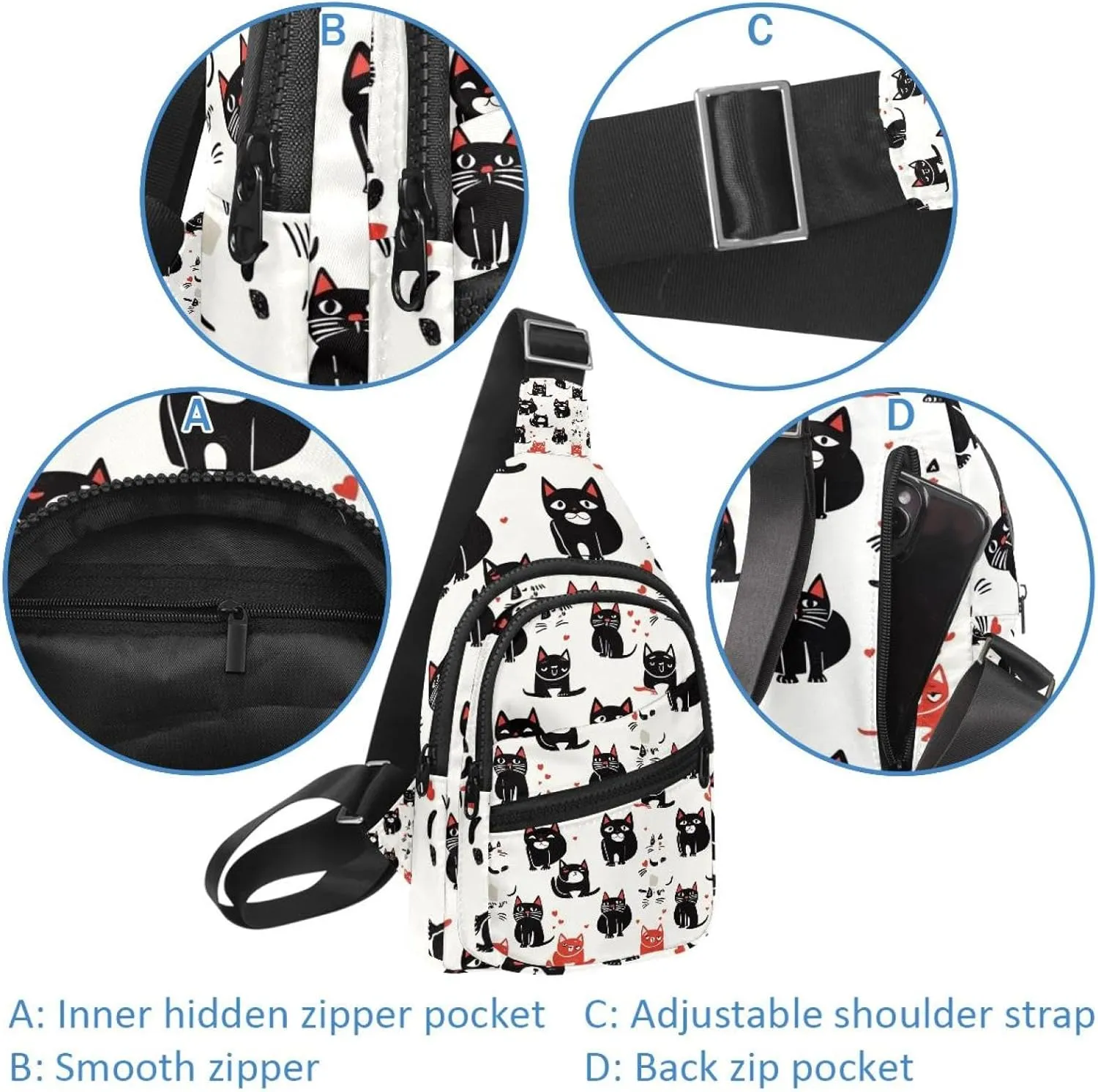Dog Cat Pets Puppy (1) Sling Backpack Bag