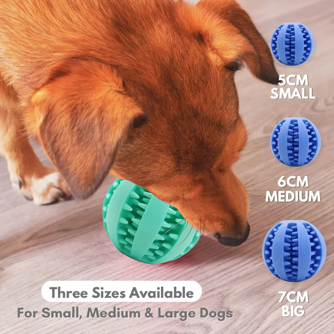 Dog Toys: Dog Ball x2 Small And Medium, Yellow & Orange - Treat Dispensing, Chewing, Mental Stimulation, Boredom Buster