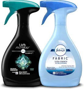 Febreze Fabric Refresher, Odor Eliminator Extra Strength   Unstopables, Fresh Scent, 2 Count