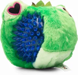 Flourish Pets 2 in 1 Multi-Layer Chew Toy for Active Dogs | Non-Toxic BPA Free Double Stitched Soft Fabric Exterior Dog Toys | Long-Lasting Dog Plush Toys  Love Frog 3.5"