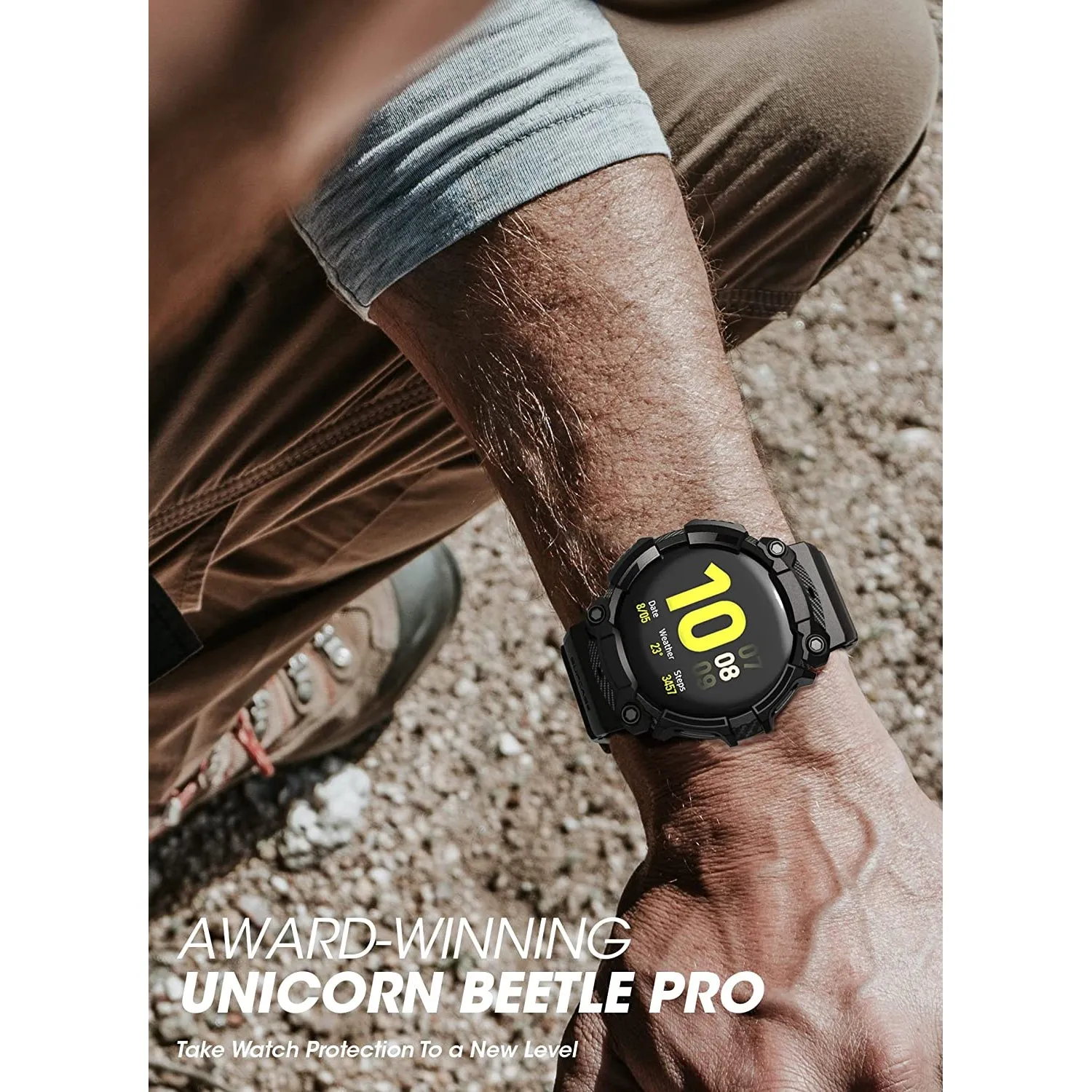 Galaxy Watch4 44mm Unicorn Beetle PRO Wristband Case(Open-Box)-Black
