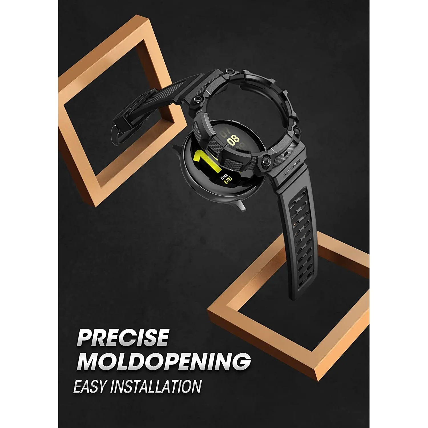 Galaxy Watch4 44mm Unicorn Beetle PRO Wristband Case(Open-Box)-Black