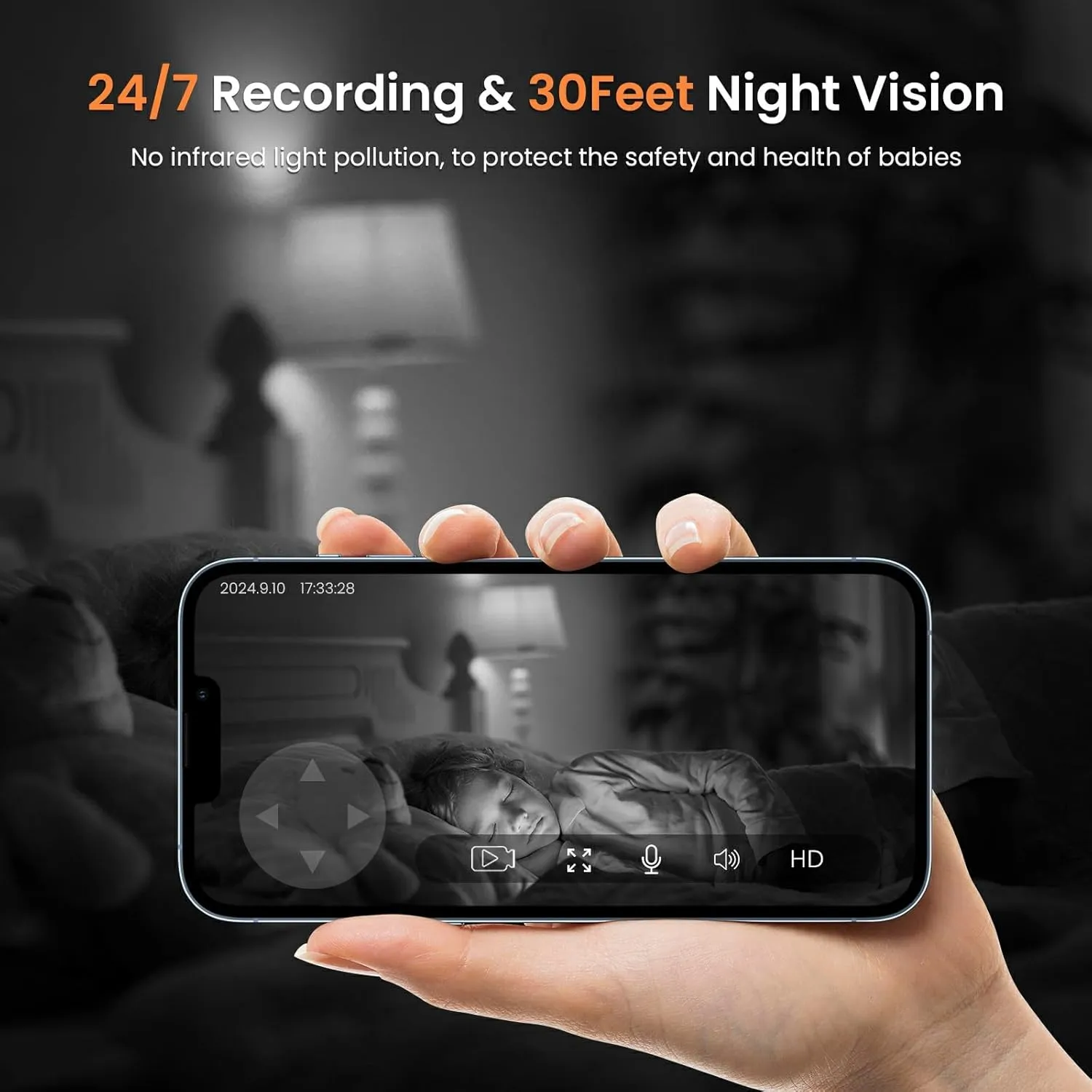indoor Security Camera, 360 Pan/Tilt Home Security Camera for baby monitor,2-Way Audio,Night Vision,Motion Detection,Cloud & SD Card Storage,Pet Cameras Compatible with Alexa/Google,2.4GHz WiFi,3 Pack