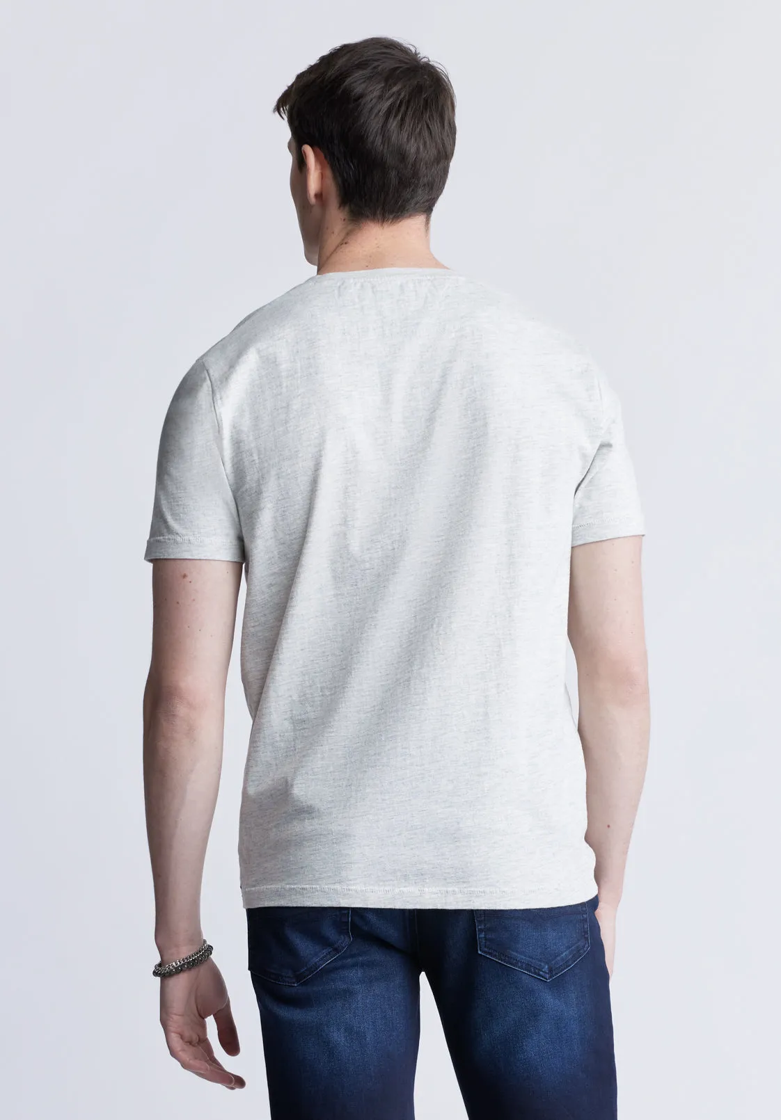 Kennel Men's T-shirt with Pocket, Light Heather Blue - BM24459