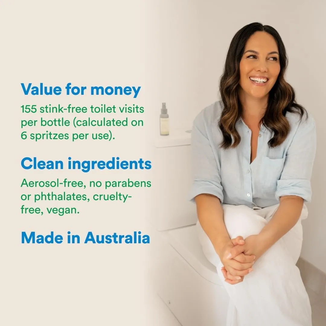 Mask - Toilet Odor Eliminator Spray, Non-Aerosol Odor Neutralizer Spray, Spritz-Before-You-Sit Travel - Traps Odors Before You Go, 2 oz, Coconut & Lime Scent, Pack of 3
