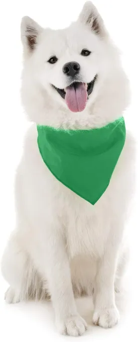 Mechaly Dog Plain Bandanas - 2 Pack - Scarf Triangle Bibs for Small, Medium and
