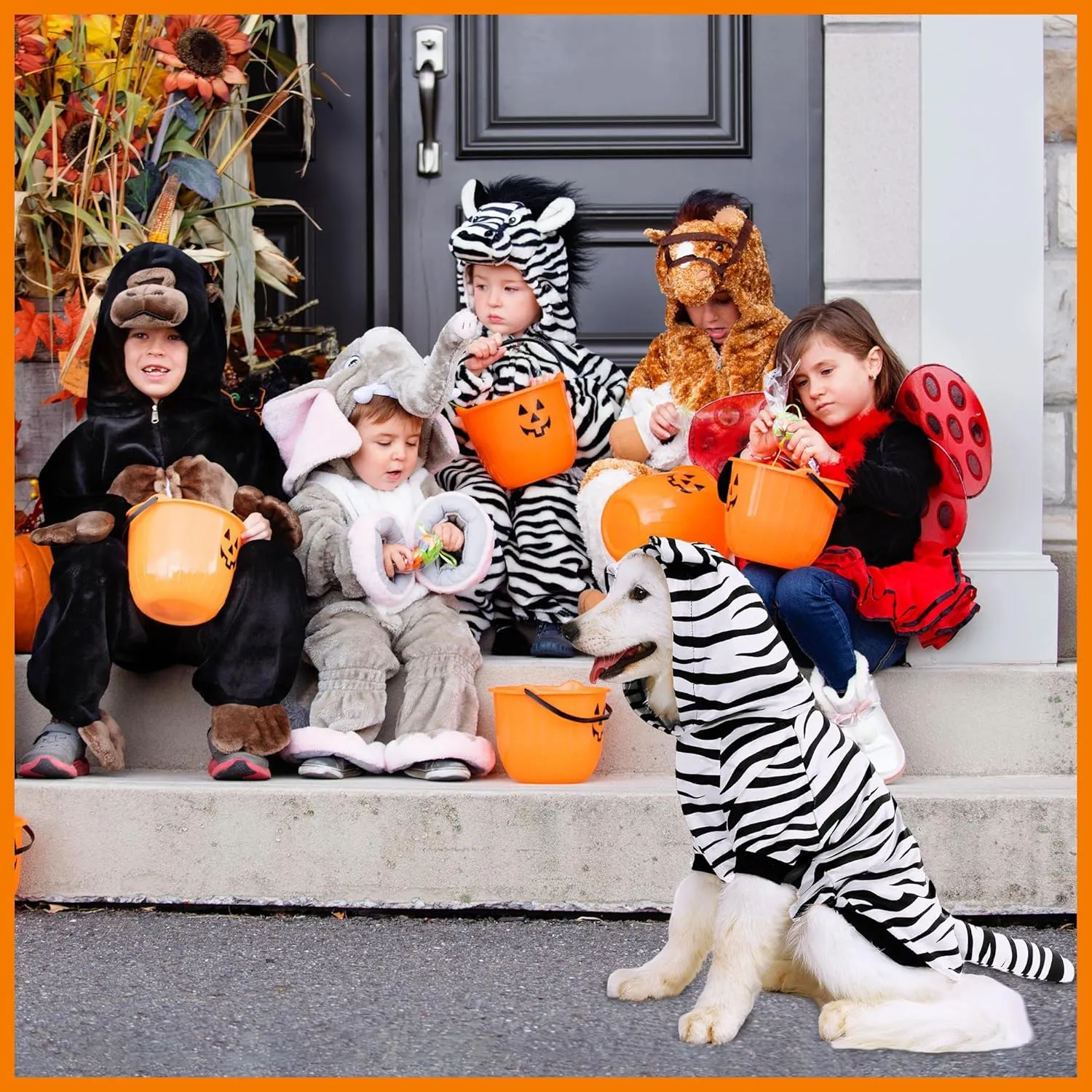 NACOCO Halloween Dog Tiger Costume - Pet White Tiger Cosplay Clothes Coat Hoodie Outfits Cute Warm Winter Apparel for Small and Medium Dogs(White, S)