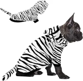 NACOCO Halloween Dog Tiger Costume - Pet White Tiger Cosplay Clothes Coat Hoodie Outfits Cute Warm Winter Apparel for Small and Medium Dogs(White, S)