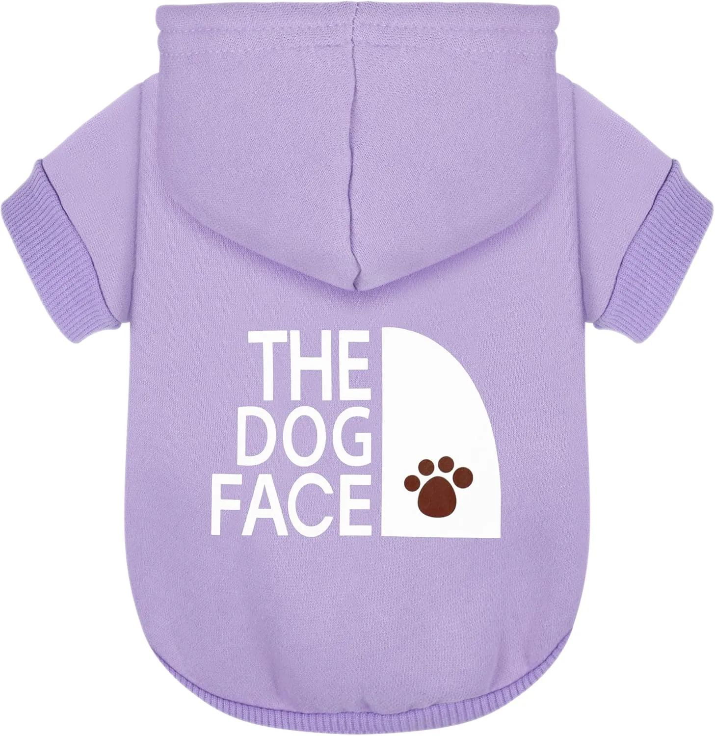Paiaite Purple Chihuahua Dog Hoodie: Keep Your Pup Warm and Stylish with a 'The Dog Face' Printed Sweatshirt, Pet Clothes, and Sweater Coat All in One - Perfect for Winter and Cool Summer Nights! S