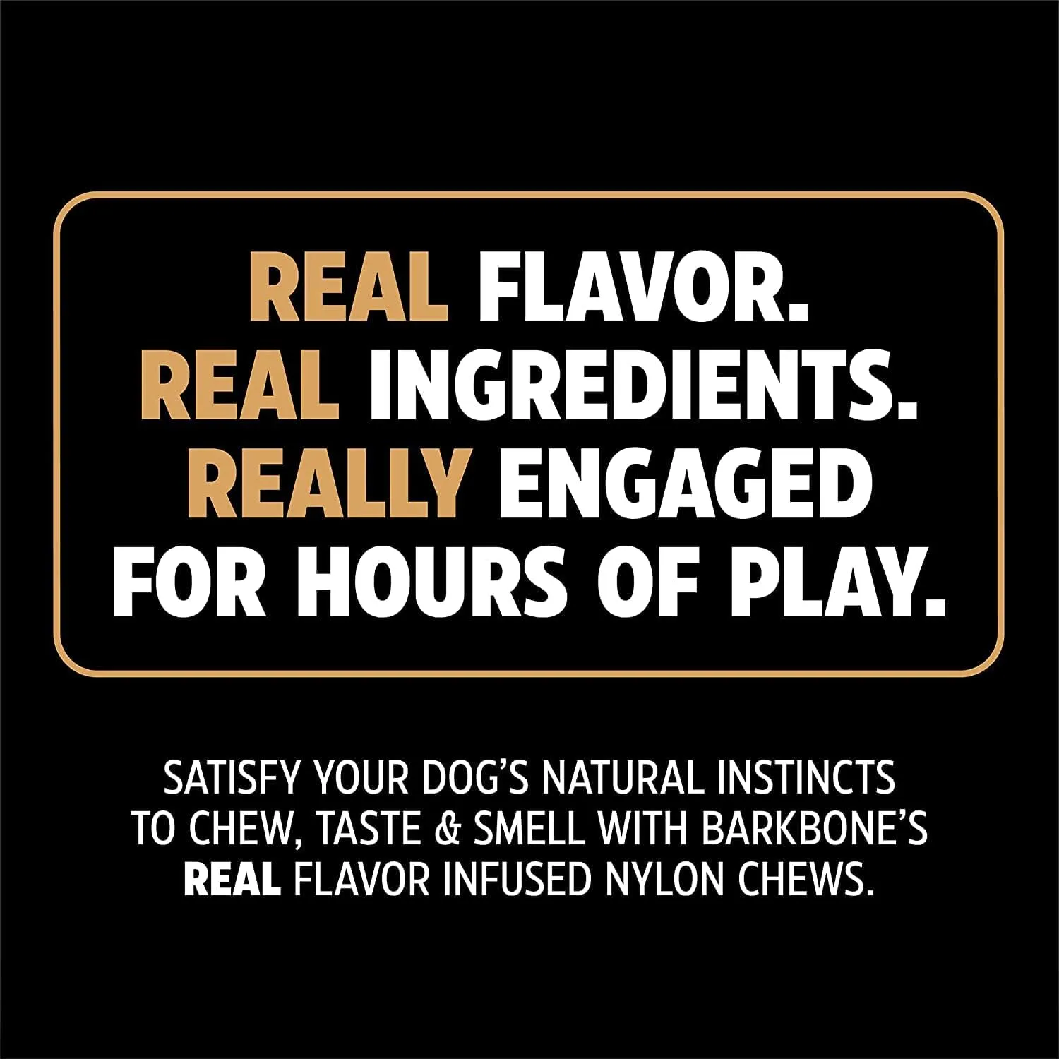 Pet Qwerks Nylon Stick BarkBone - Durable Dog Toys for Aggressive Chewers - Peanut Butter Flavor - 10.75"