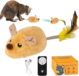 Remote Control Mouse Toy,2025 New Remote Control Cat Toys Mice Electronic Moving Toy,Interactive Cat Toy Mouse Moving Toys for Indoor Cats