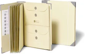 Savor | 2025 Edition The Folio Document Organizer | Custom Dyed Cloth-Bound Expanding File for Important Papers, Passports, Birth Certificates & More | Ideal for Home Organization & Graduation Gift