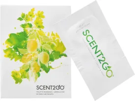 Scent2Go Toilet Fragrance Powder - Discreet Travel Size Packet - Leak Lock Design - Plant Based Formula - Lemon   Mint - 20 Single Use Packets