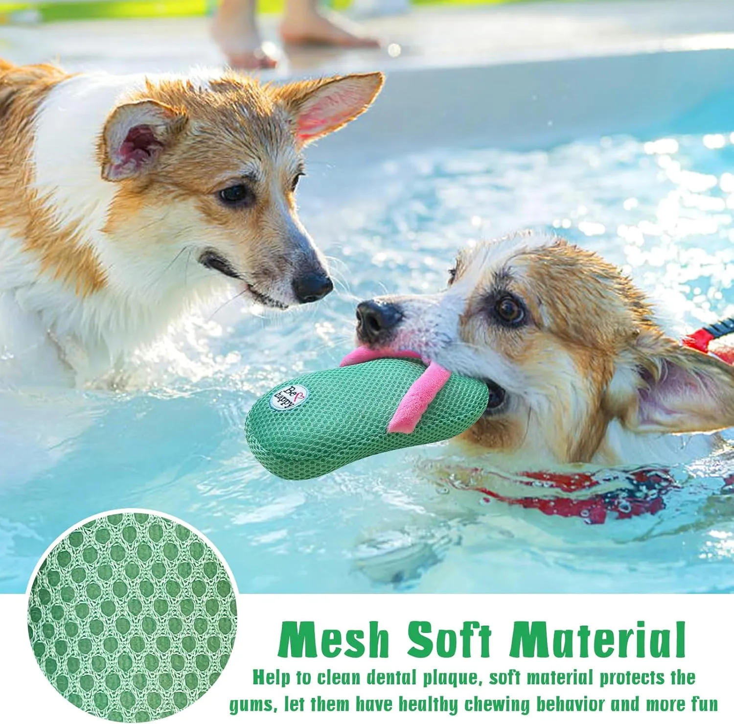 Squeaky Dog Toys, Floating Dog Toys for Water or Pool, Slippers Dog Gifts for Small and Medium Dogs