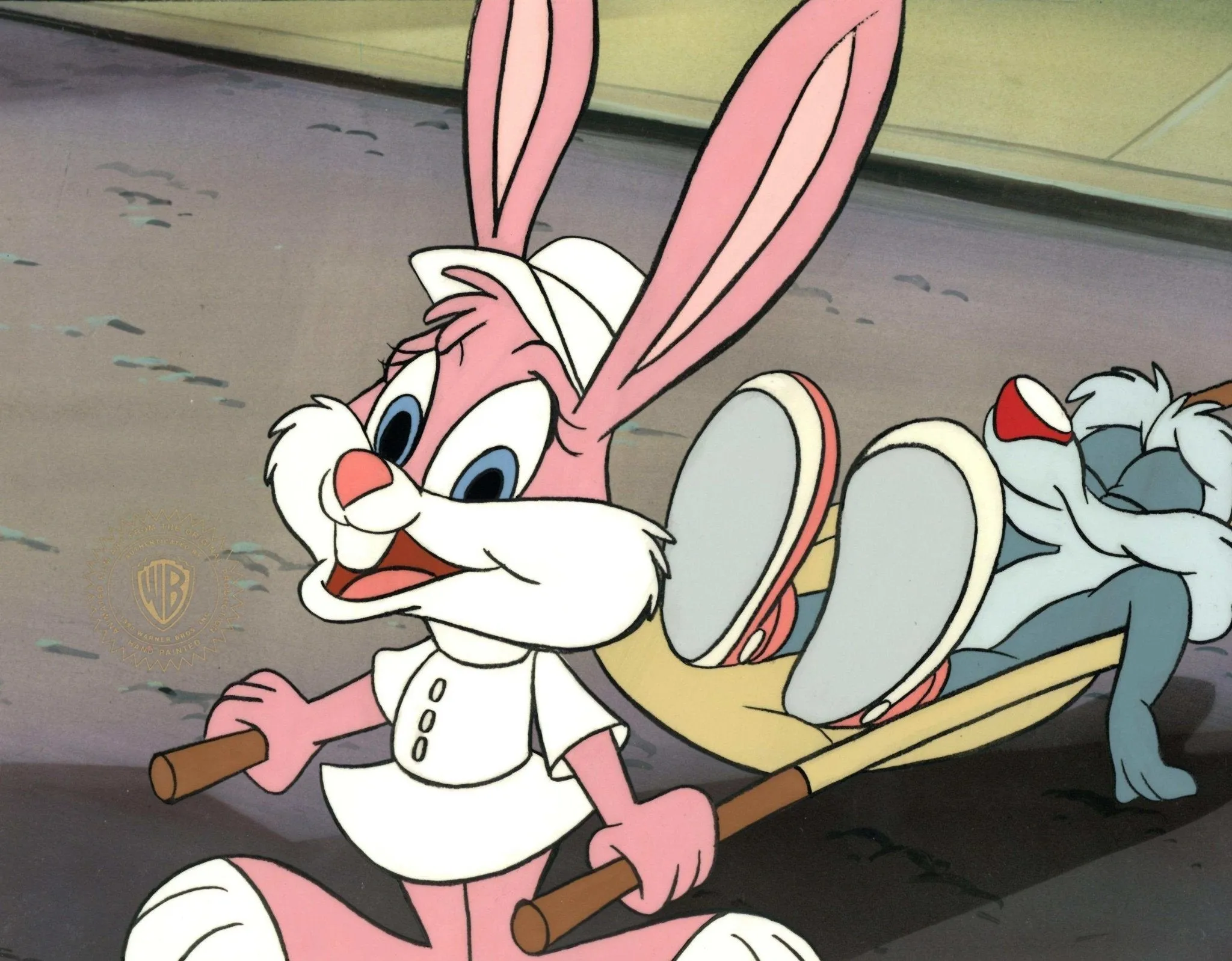Tiny Toons Original Production Cel: Babs Bunny and Calamity Coyote