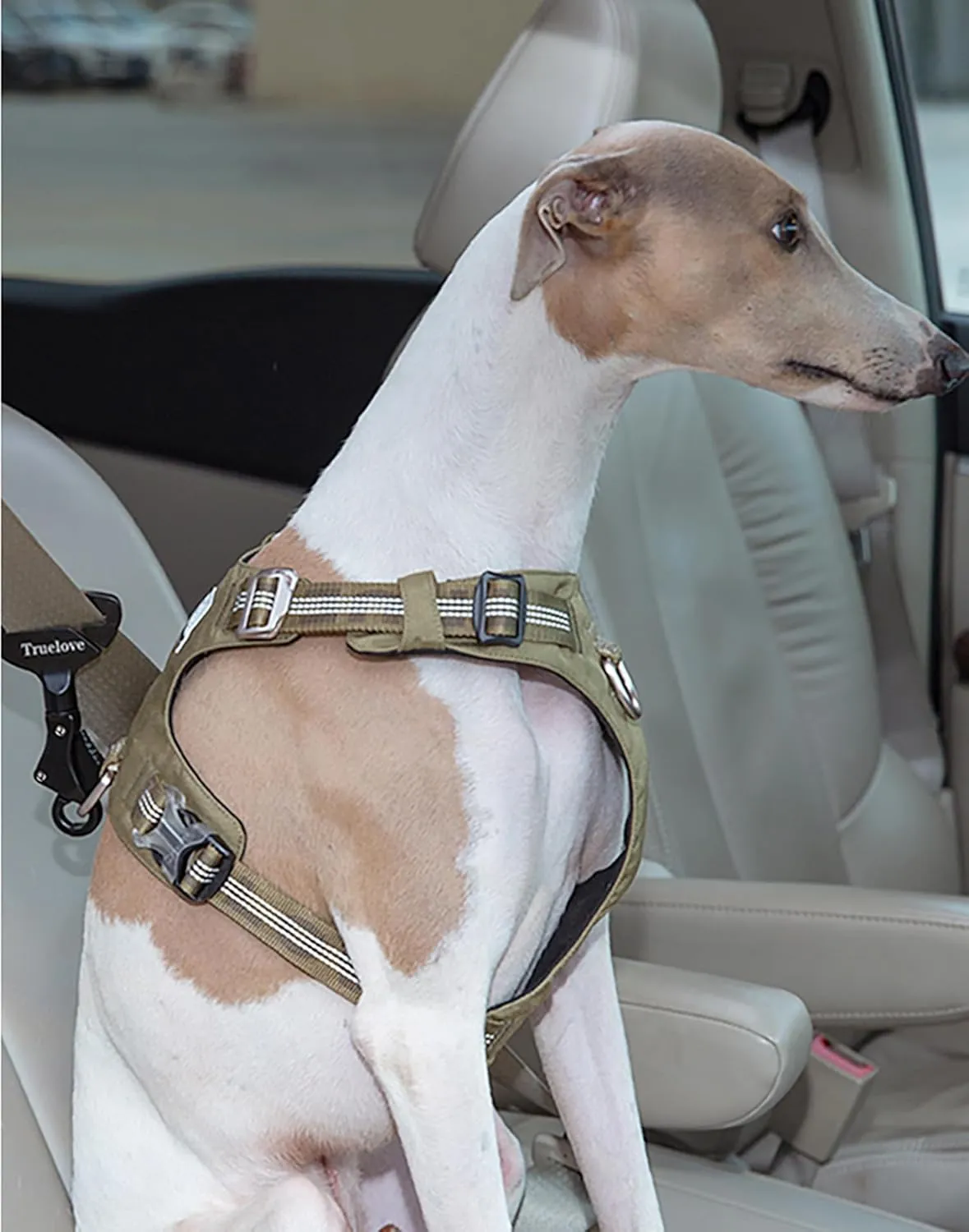 TRUE LOVE Vehicle Seat Belt Safety Buckle Lock, Fit Pet Harness Dog Car Travel Portable Lightweight