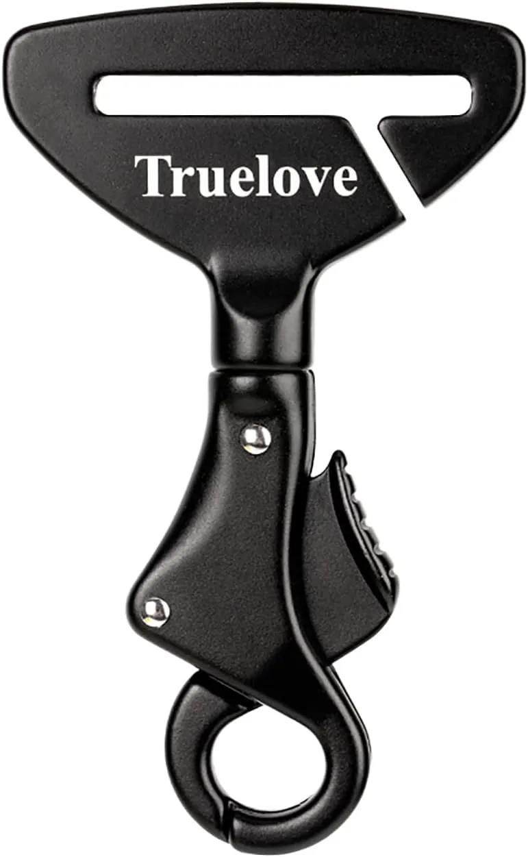 TRUE LOVE Vehicle Seat Belt Safety Buckle Lock, Fit Pet Harness Dog Car Travel Portable Lightweight