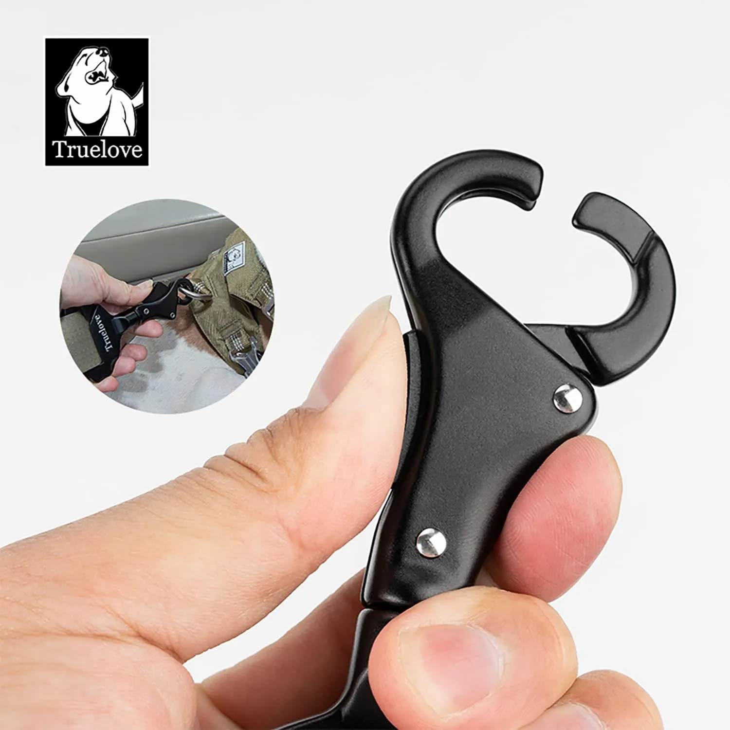 TRUE LOVE Vehicle Seat Belt Safety Buckle Lock, Fit Pet Harness Dog Car Travel Portable Lightweight