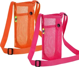 Water Bottle Holder Carrier with Adjustable Shoulder Strap - Beach & Sports Bottle Bag for Hiking, Gym, Camping, Walking, Travel