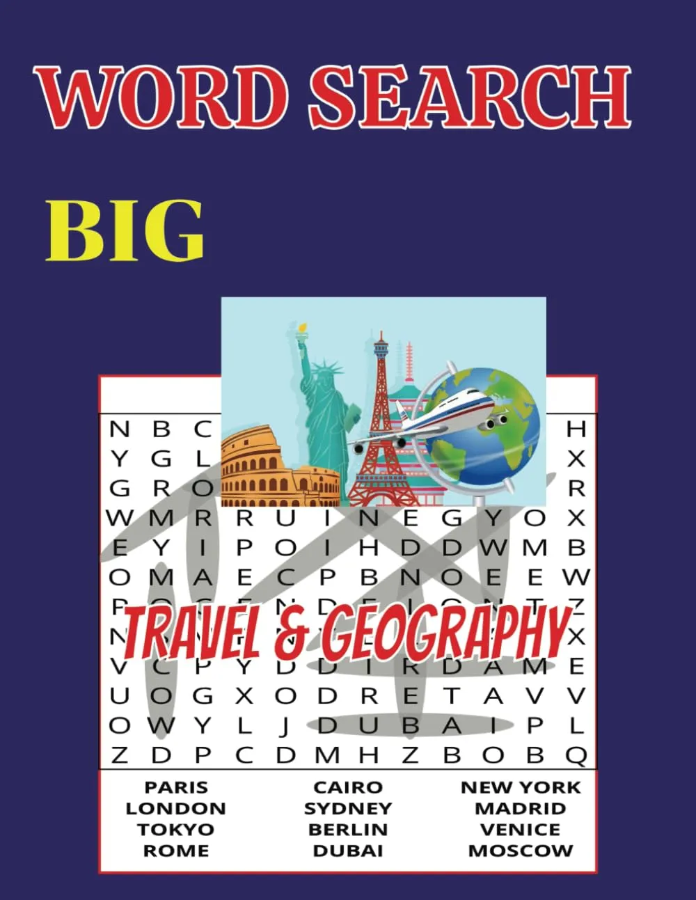 Word Search (BIG): Travel and Geography Paperback  Large Print, February 23, 2025