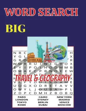 Word Search (BIG): Travel and Geography Paperback  Large Print, February 23, 2025